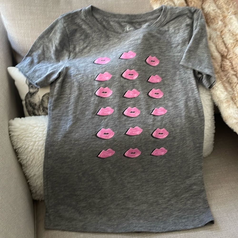 J Crew “lips” graphic T-shirt, Small